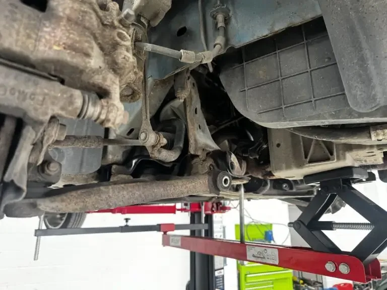 Ford Fiesta suspension arm released, second view