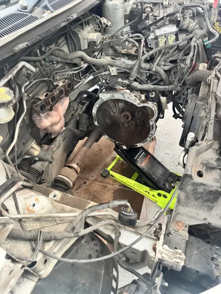 Ford Fiesta engine bay part stripped during engine removal