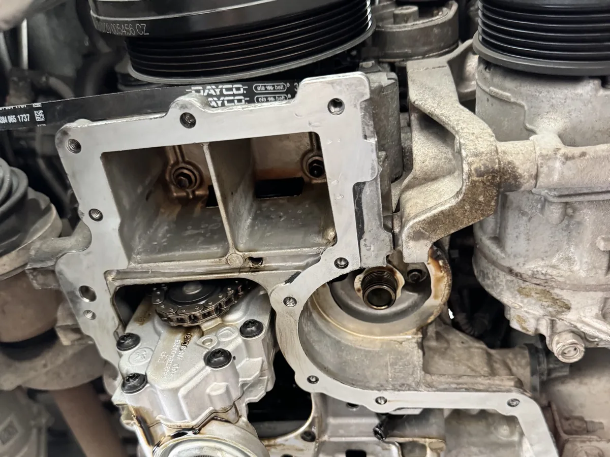 PureTech oil pump and strainer with the sump removed